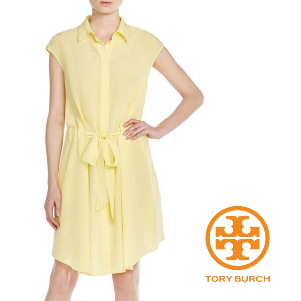 Tory Burch | Lemon Curd Gigi Cap Sleeve Shirtdress
